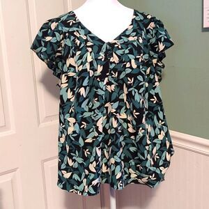 Ryan Wythe 1X Lightweight Top Capped Sleeves Greenery